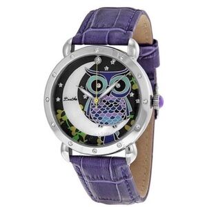 Bertha Ashley Purple Owl Design Watch